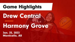 Drew Central  vs Harmony Grove  Game Highlights - Jan. 25, 2022
