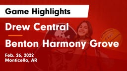 Drew Central  vs Benton Harmony Grove Game Highlights - Feb. 26, 2022