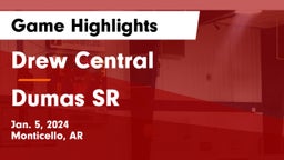 Drew Central  vs Dumas SR Game Highlights - Jan. 5, 2024