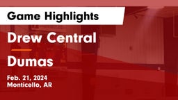Drew Central  vs Dumas  Game Highlights - Feb. 21, 2024