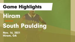 Hiram  vs South Paulding  Game Highlights - Nov. 16, 2021