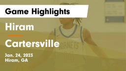 Hiram  vs Cartersville  Game Highlights - Jan. 24, 2023