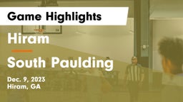 Hiram  vs South Paulding  Game Highlights - Dec. 9, 2023