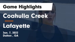 Coahulla Creek  vs Lafayette  Game Highlights - Jan. 7, 2022