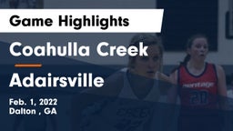 Coahulla Creek  vs Adairsville  Game Highlights - Feb. 1, 2022