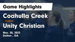 Coahulla Creek  vs Unity Christian  Game Highlights - Nov. 28, 2023
