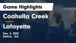 Coahulla Creek  vs Lafayette  Game Highlights - Dec. 5, 2023