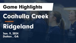 Coahulla Creek  vs Ridgeland  Game Highlights - Jan. 9, 2024