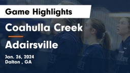 Coahulla Creek  vs Adairsville  Game Highlights - Jan. 26, 2024
