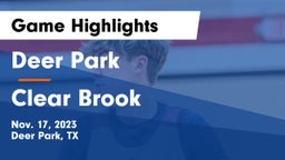 Deer Park  vs Clear Brook  Game Highlights - Nov. 17, 2023