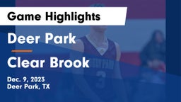 Deer Park  vs Clear Brook  Game Highlights - Dec. 9, 2023