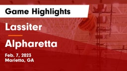 Lassiter  vs Alpharetta  Game Highlights - Feb. 7, 2023