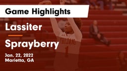 Lassiter  vs Sprayberry  Game Highlights - Jan. 22, 2022