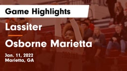 Lassiter  vs Osborne  Marietta Game Highlights - Jan. 11, 2022