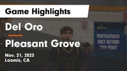 Del Oro  vs Pleasant Grove Game Highlights - Nov. 21, 2023