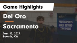 Del Oro  vs Sacramento  Game Highlights - Jan. 13, 2024