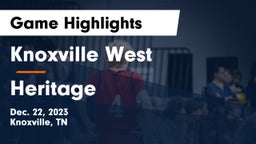 Knoxville West  vs Heritage  Game Highlights - Dec. 22, 2023