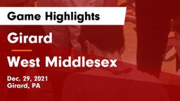 Girard  vs West Middlesex   Game Highlights - Dec. 29, 2021