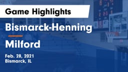 Bismarck-Henning  vs Milford  Game Highlights - Feb. 28, 2021