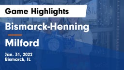 Bismarck-Henning  vs Milford  Game Highlights - Jan. 31, 2022
