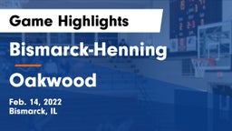 Bismarck-Henning  vs Oakwood  Game Highlights - Feb. 14, 2022