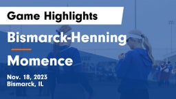 Bismarck-Henning  vs Momence  Game Highlights - Nov. 18, 2023