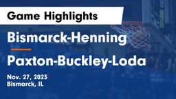 Bismarck-Henning  vs Paxton-Buckley-Loda  Game Highlights - Nov. 27, 2023