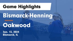 Bismarck-Henning  vs Oakwood  Game Highlights - Jan. 13, 2024