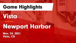 Vista  vs Newport Harbor  Game Highlights - Nov. 24, 2021