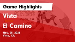 Vista  vs El Camino  Game Highlights - Nov. 25, 2023