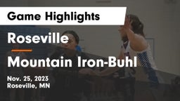 Roseville  vs Mountain Iron-Buhl  Game Highlights - Nov. 25, 2023
