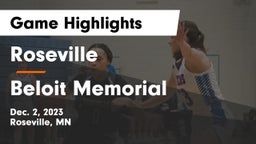 Roseville  vs Beloit Memorial  Game Highlights - Dec. 2, 2023