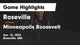 Roseville  vs Minneapolis Roosevelt  Game Highlights - Jan. 15, 2024