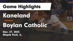 Kaneland  vs Boylan Catholic  Game Highlights - Dec. 27, 2023