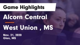 Alcorn Central  vs West Union , MS Game Highlights - Nov. 21, 2020
