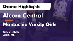 Alcorn Central  vs Mantachie  Varsity Girls  Game Highlights - Jan. 21, 2022