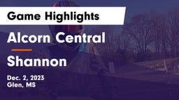Alcorn Central  vs Shannon  Game Highlights - Dec. 2, 2023