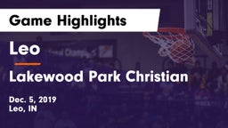 Leo  vs Lakewood Park Christian  Game Highlights - Dec. 5, 2019