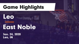 Leo  vs East Noble  Game Highlights - Jan. 24, 2020