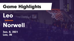 Leo  vs Norwell  Game Highlights - Jan. 8, 2021