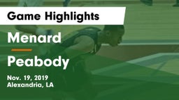 Menard  vs Peabody  Game Highlights - Nov. 19, 2019