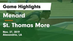 Menard  vs St. Thomas More  Game Highlights - Nov. 27, 2019