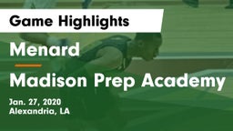 Menard  vs Madison Prep Academy Game Highlights - Jan. 27, 2020