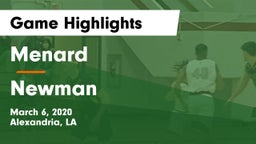 Menard  vs Newman  Game Highlights - March 6, 2020