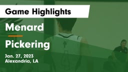 Menard  vs Pickering  Game Highlights - Jan. 27, 2023