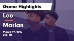 Leo  vs Marian  Game Highlights - March 19, 2022