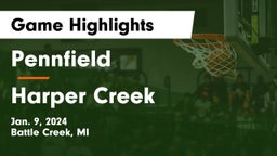 Pennfield  vs Harper Creek  Game Highlights - Jan. 9, 2024