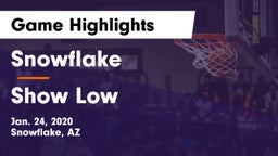 Snowflake  vs Show Low  Game Highlights - Jan. 24, 2020