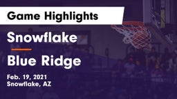 Snowflake  vs Blue Ridge  Game Highlights - Feb. 19, 2021