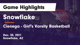 Snowflake  vs Cienega  - Girl's Varsity Basketball Game Highlights - Dec. 30, 2021